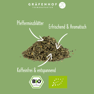 Die Vorteile unseres Pfefferminztees - Koffeinfrei & entspannend | Erfrischend & Aromatisch
