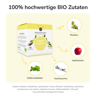 Sweet Vanilla Tee, 15 Pyramidenbeutel