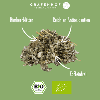 Die Vorteile des Himbeerblättertees: Echte BIO Himbeerblätter, reich an Antioxidantien und koffeinfrei