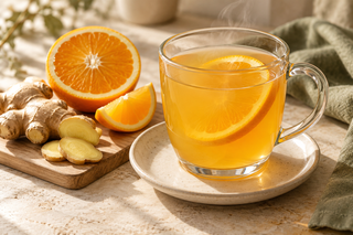 Frischer Ingwer-Orangen-Tee
