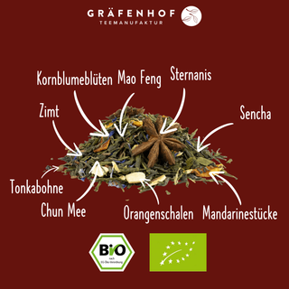 BIO Weihnachtstee mit grünem Tee