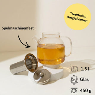 Teekanne aus Glas 1,5L