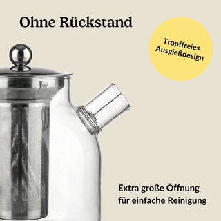 Teekanne aus Glas 1,5L