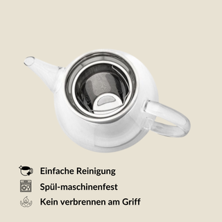 Teekanne aus Glas 1,5L